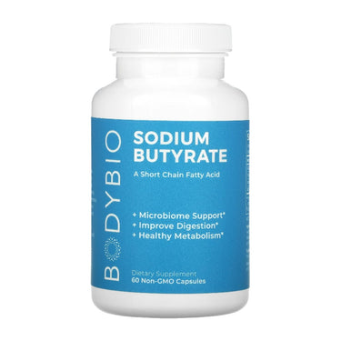 Sodium Butyrate, 60 Non-GMO Capsules - Bodybio